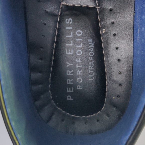 Perry Ellis Zane LZD Wide Black Slip-On Loafers 13 - Picture 7 of 8